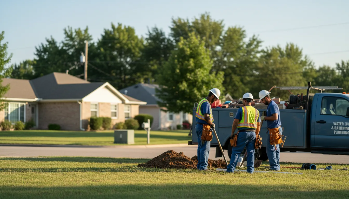 Residential water line and bathroom plumbing service in Tunnel Hill, GA